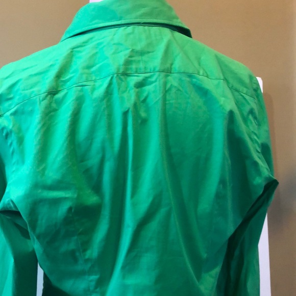 Ralph Lauren Green Cotton Button Down Blouse - Picture 3 of 4
